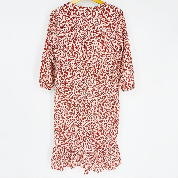 Cabi Natural Rust Button Front Sienna Tie Waist Tunic Dress S - Picture 4 of 10